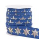 Elastisch lint 15mm snowflake Dark blue